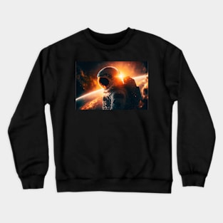 Astronaut in the space Crewneck Sweatshirt